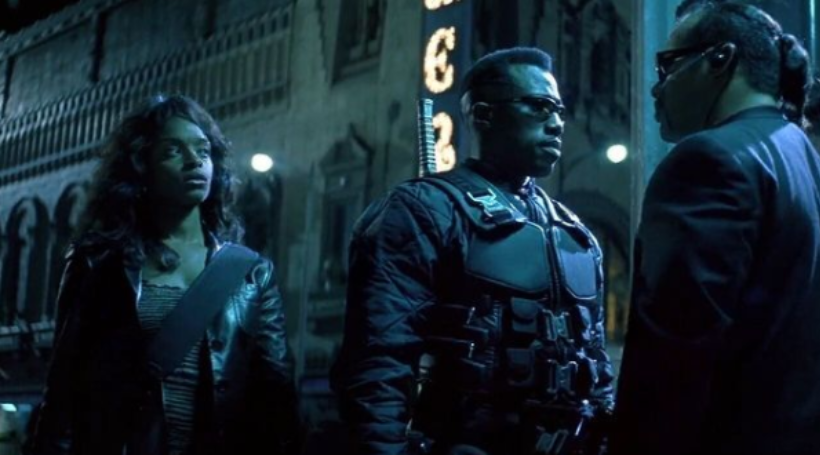 N'Bushe Wright during the set of Blade along with her co-starsImage Source: Instagram @nbushe_wright
